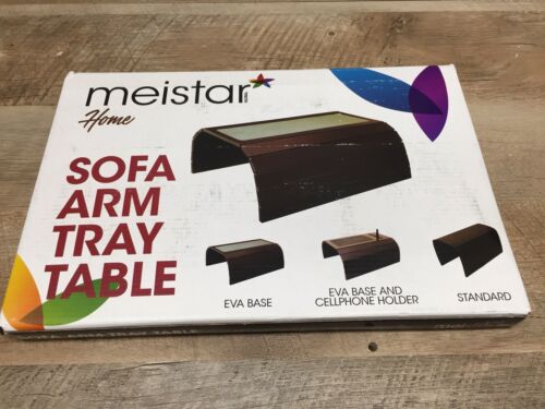 Sofa Couch Arm Tray Table with EVA Base. Weighted Sides. Fits Over Square Chair (6922780278967)